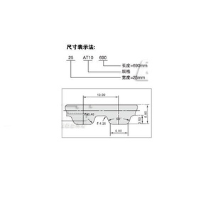 AT10型聚氨酯(钢丝绳)环形同步带