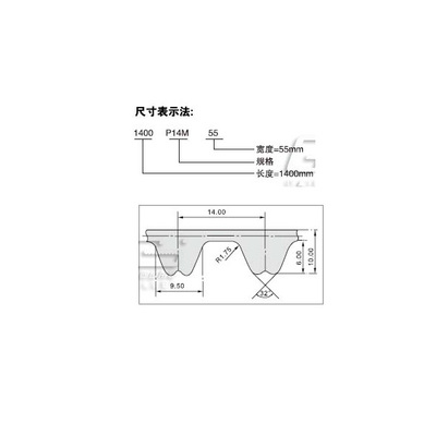 RPP14M型号圆弧齿同步带系列