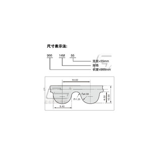 HTD-14M型号圆弧齿同步带系列
