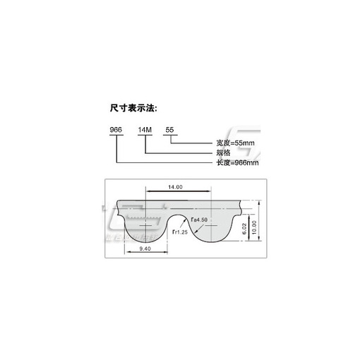 HTD-14M型号圆弧齿同步带系列
