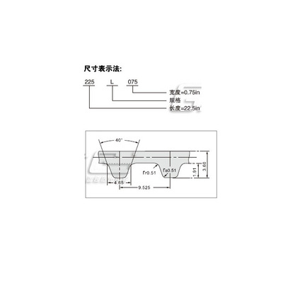 L型聚氨酯(钢丝绳)环形同步带