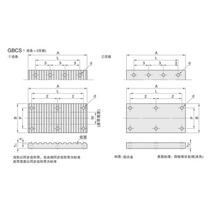 同步带压板 齿板GBCS样式