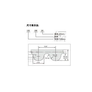 5M型聚氨酯(钢丝绳)环形同步带