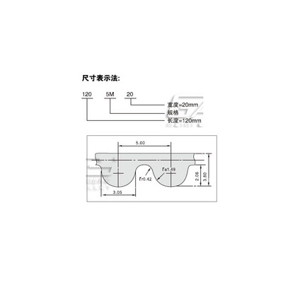 5M型聚氨酯(钢丝绳)环形同步带