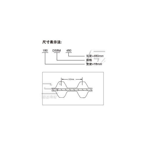 DS8M型号双面齿同步带