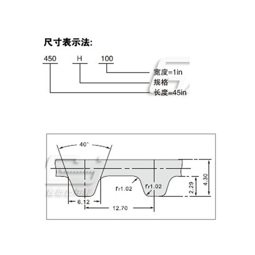 H型梯形齿同步带